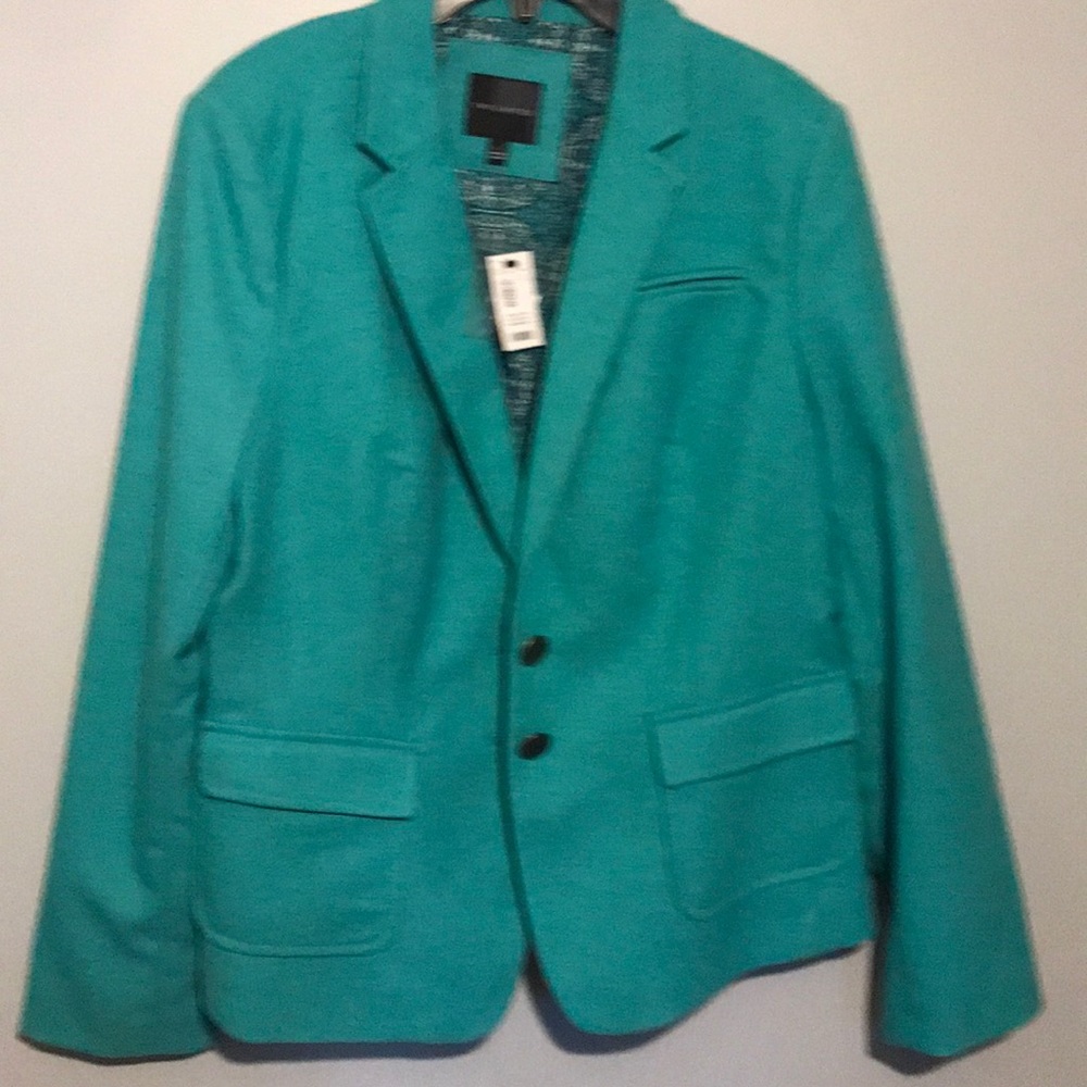Turquoise woven blazer from The Limited, sz L